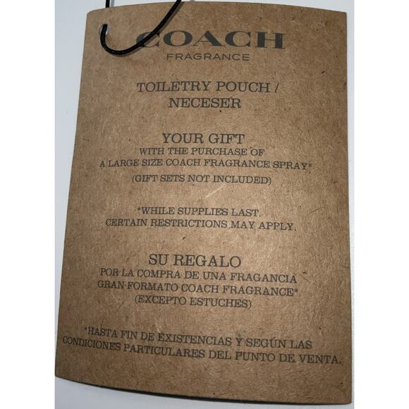 NWT COACH FRAGRANCE MEN'S TRAVEL BAG / TOILETRY / SMALL POUCH - Picture 7 of 11